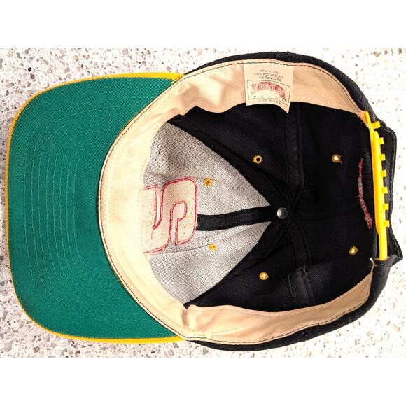 Rusty Wallace 2 Baseball Cap Embroidered Nascar Nutmeg snapback hat yellow black - Picture 5 of 7